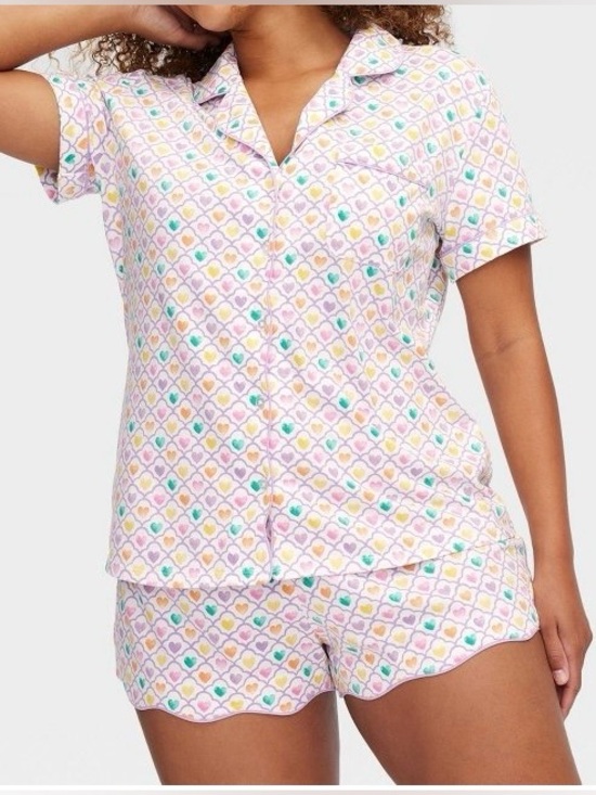 Roller Rabbit Target Other - Roller Rabbit X Target Geo Hearts Short Pajama Set NWT